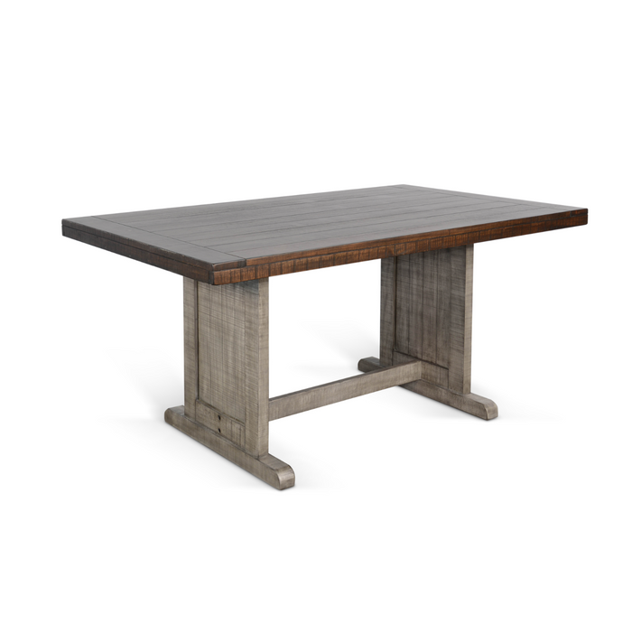 Sunny Designs Rectangular Wood Dining Table Tobacco Leaf and Alpine Grey