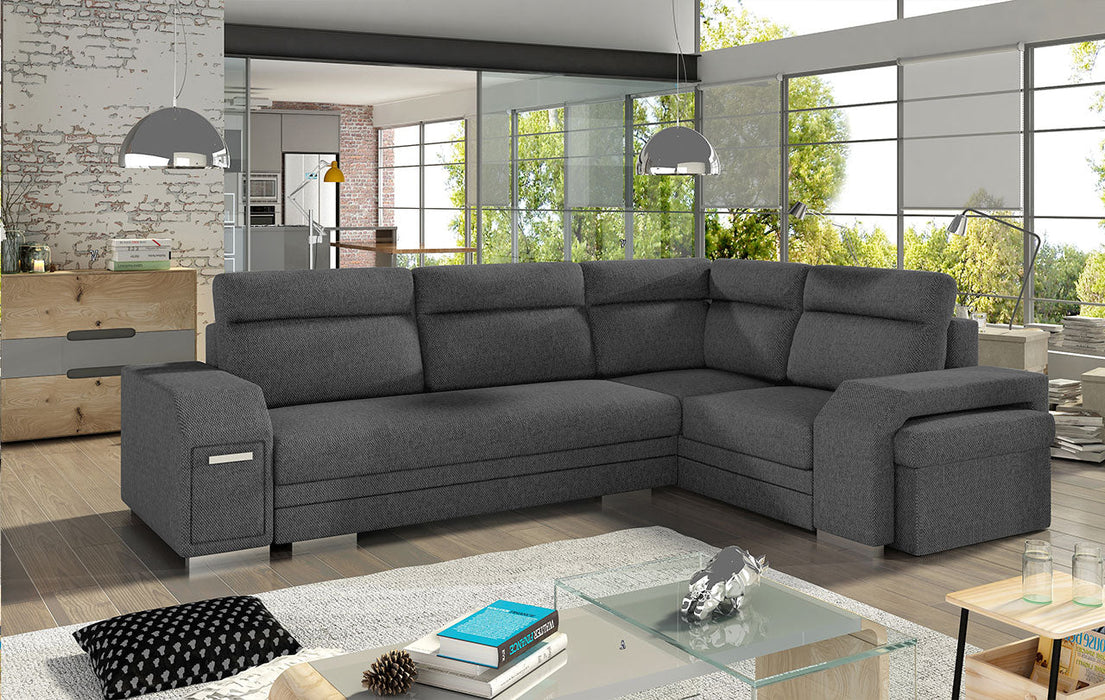 Maxima House Sectional FULL XL Sleeper Sofa MAGNUS S with storage MIR042