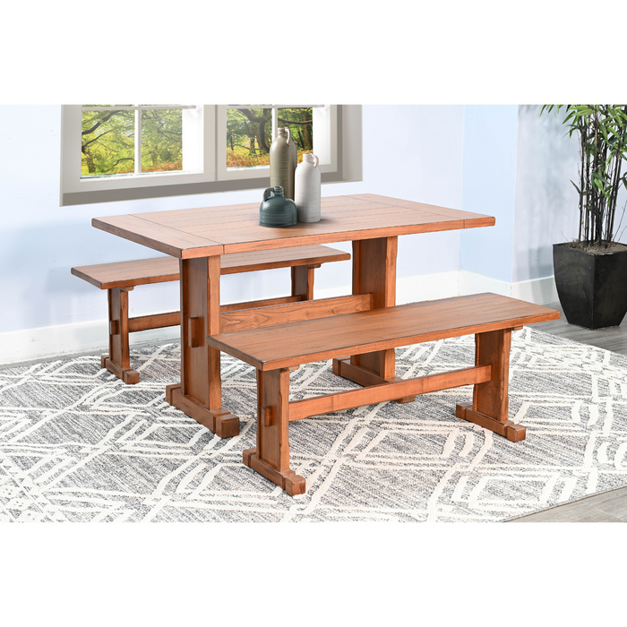 Sunny Designs Rectangular Wood Dining Table Rustic Oak