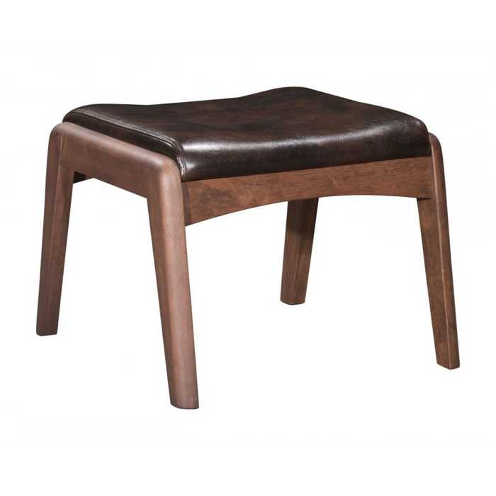 Zuo Bully Lounge Chair & Ottoman Brown