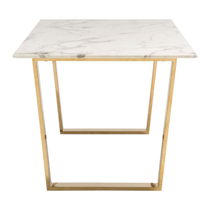 Zuo Atlas Dining Table White & Gold