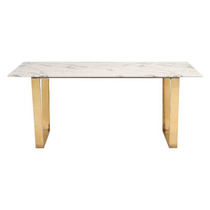 Zuo Atlas Dining Table White & Gold