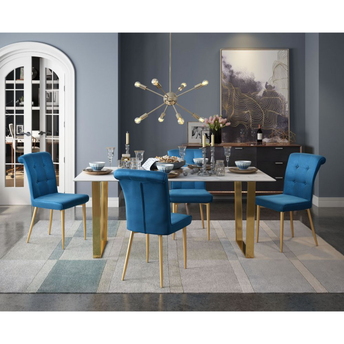 Zuo Atlas Dining Table White & Gold