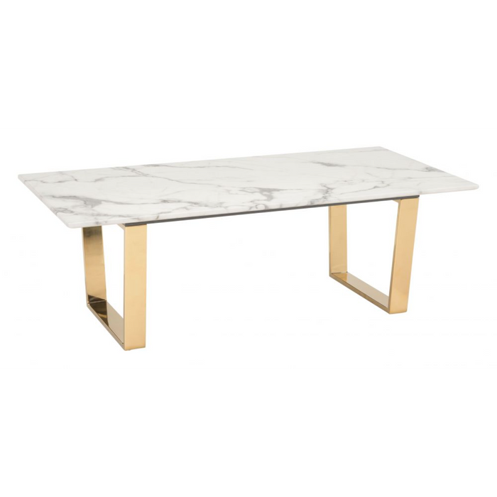 Zuo Atlas Coffee Table White & Gold