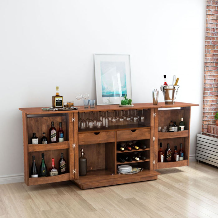 Zuo Linea Bar Cabinet Walnut