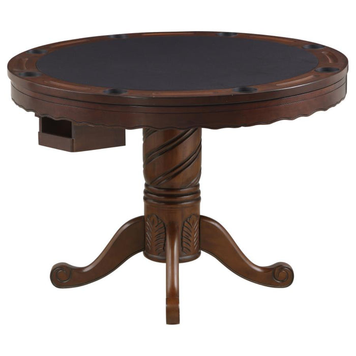 Coaster Turk 5-piece 3-in-1 Dining and Game Table Room Set Tobacco