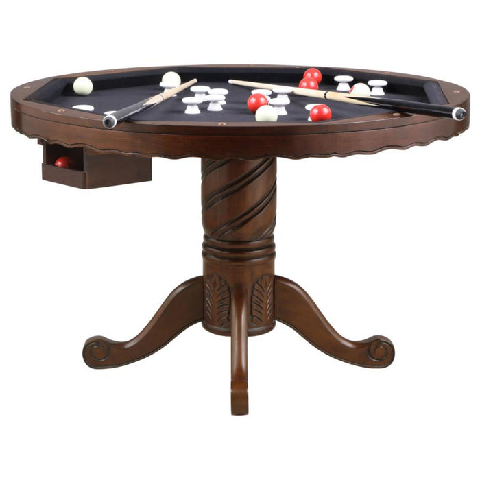 Coaster Turk 5-piece 3-in-1 Dining and Game Table Room Set Tobacco