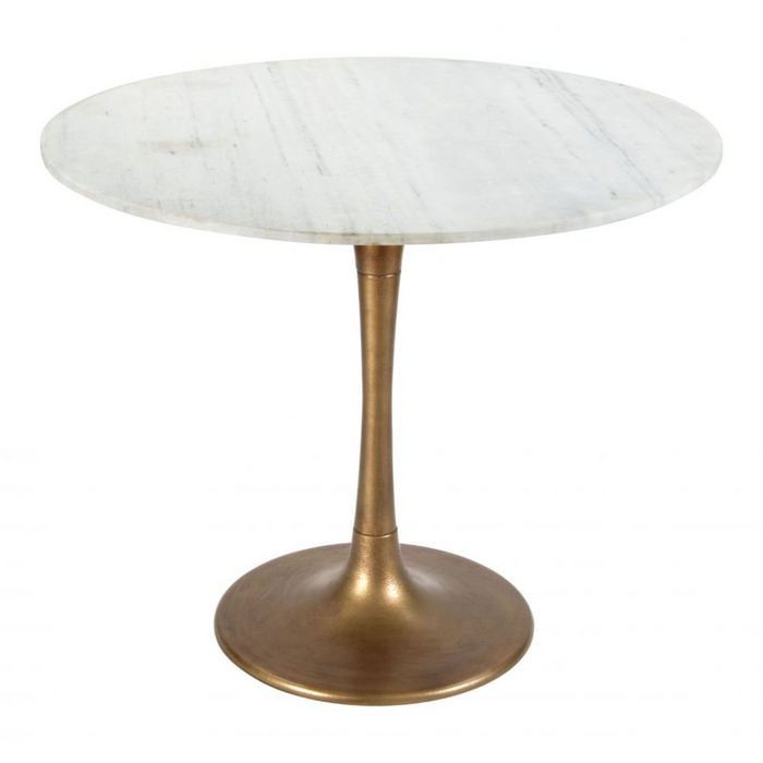 Zuo Fullerton Dining Table White & Gold