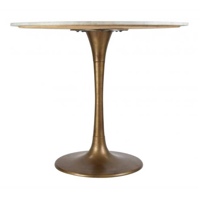 Zuo Fullerton Dining Table White & Gold