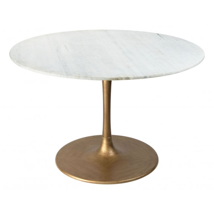 Zuo Ithaca Dining Table White & Gold