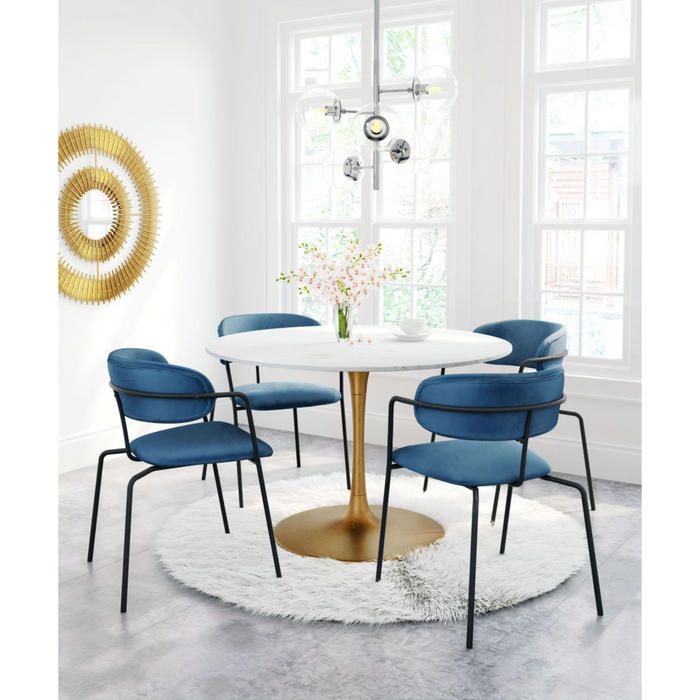 Zuo Ithaca Dining Table White & Gold