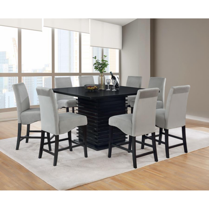 Coaster Stanton 9-piece Square Counter Height Dining Room Table Set Grey