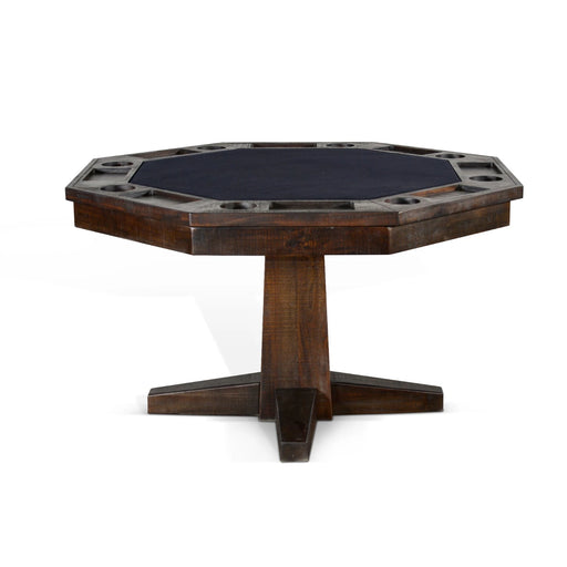 Sunny Designs Reversible Game and Dining Poker Table Tobacco leaf - Bed & Sofa Hub