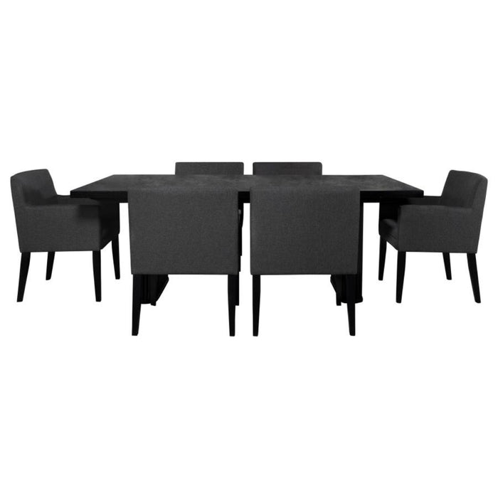 Coaster Catherine 7-piece Rectangular Dining Room Table Set Black