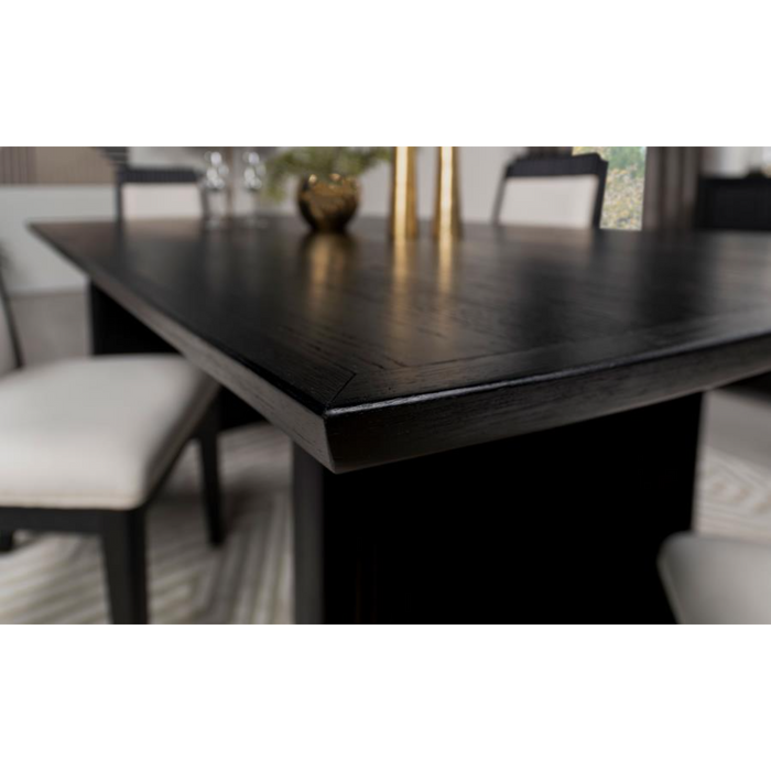 Coaster Brookmead 7 piece Extension Leaf Dining Room Table Set Black