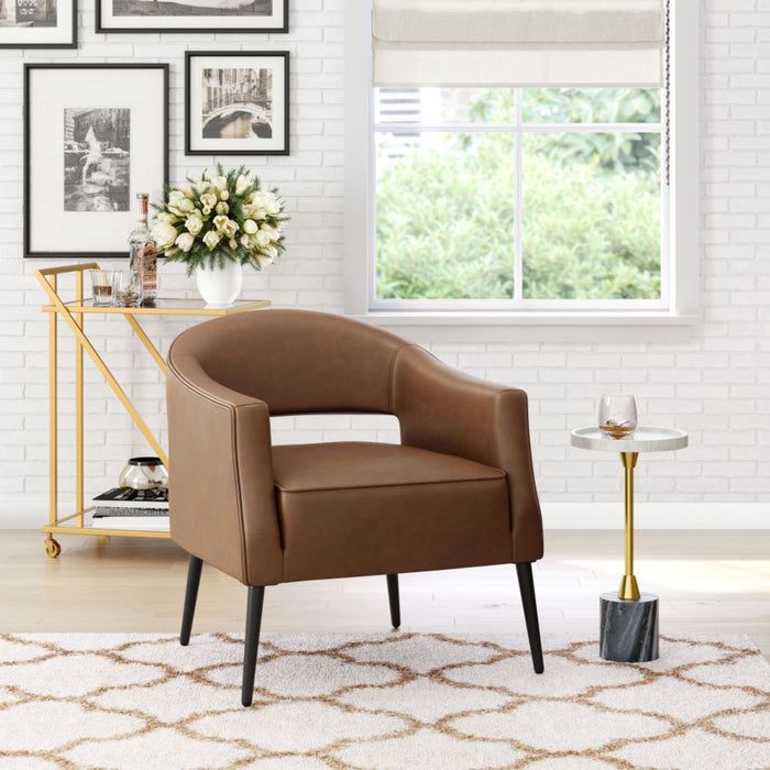 Zuo Berkeley Accent Chair Vintage Brown