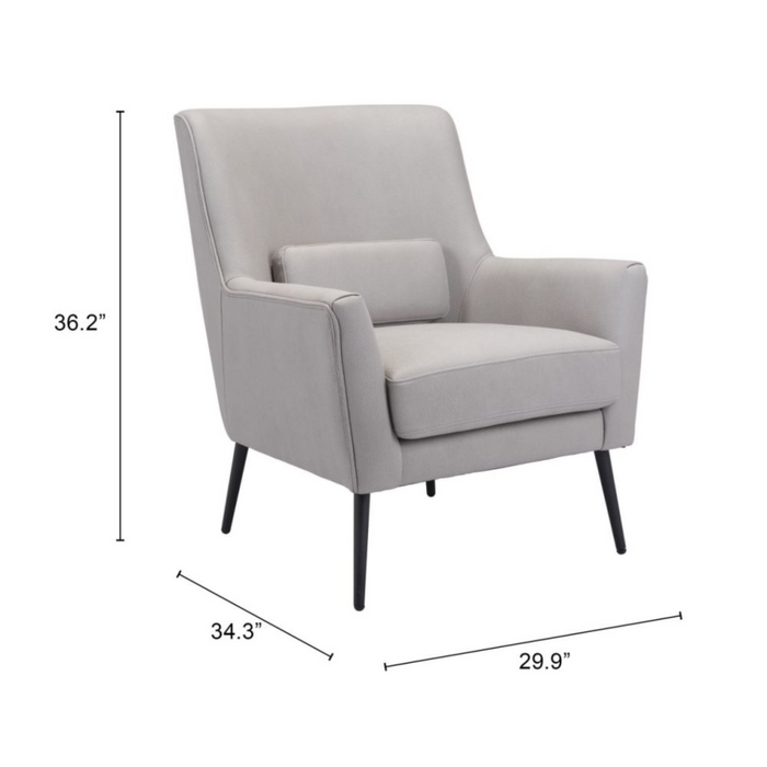 Zuo Ontario Accent Chair Gray