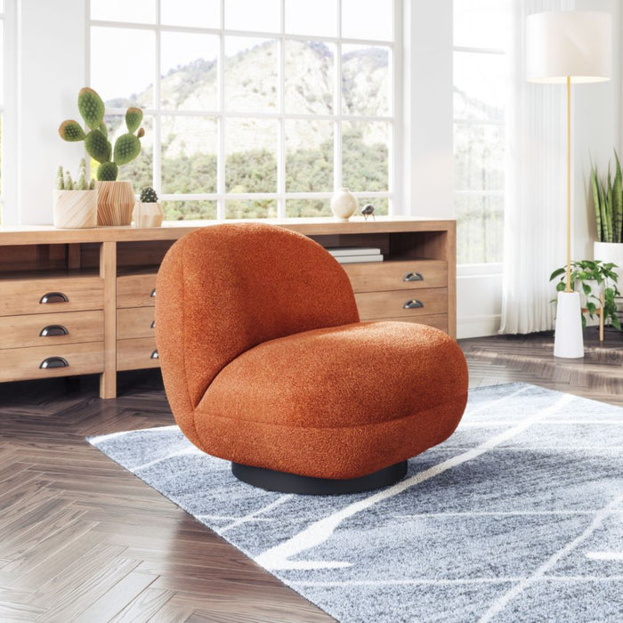 Zuo Myanmar Accent Chair Burnt Orange