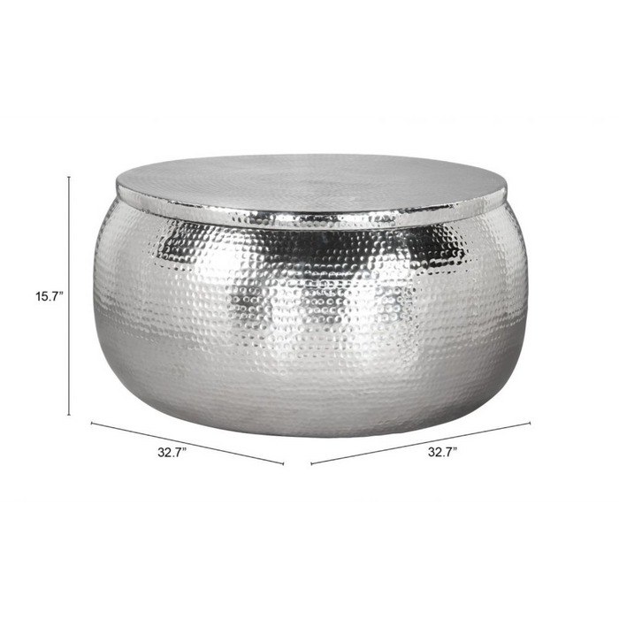 Zuo Solo Coffee Table Silver