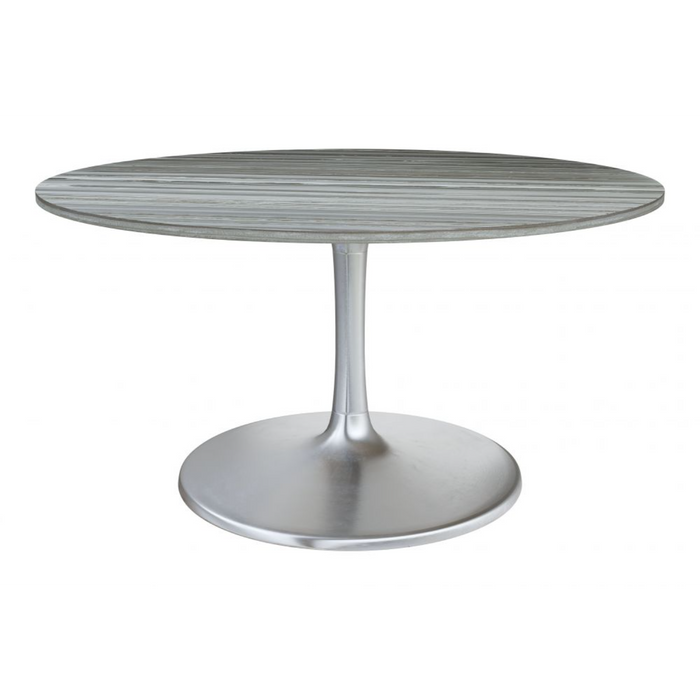 Zuo Star City Dining Table (60") Gray & Silver