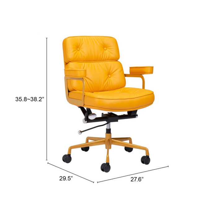 Zuo Smiths Office Chair Yellow