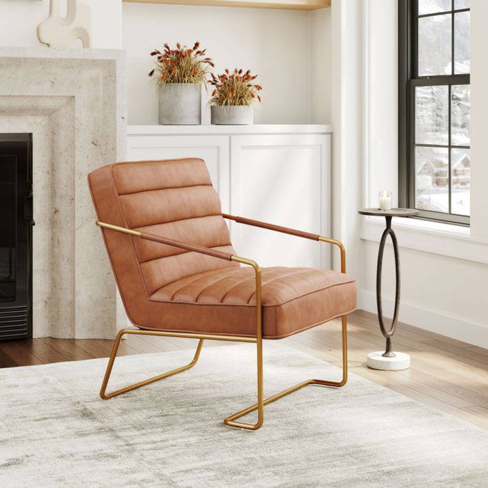 Zuo Dallas Accent Chair Vintage Brown