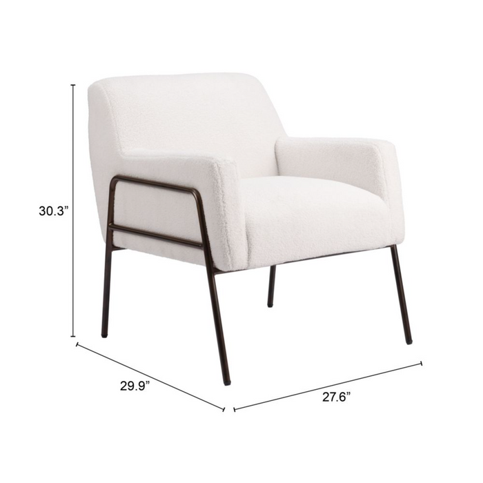 Zuo Charleston Accent Chair Cream