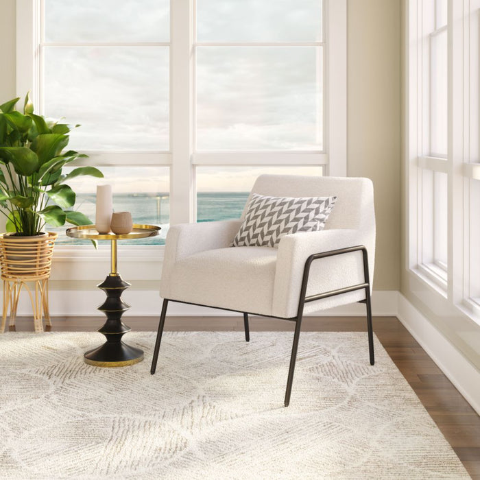 Zuo Charleston Accent Chair Cream