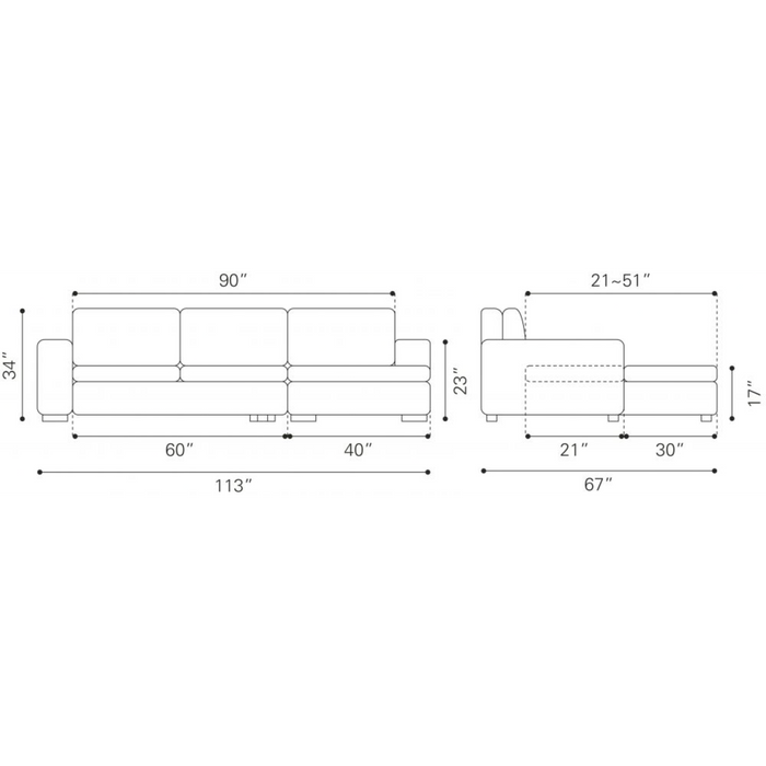 ZUO Brickell Sectional