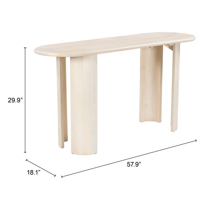 Zuo Risan Console Table Natural