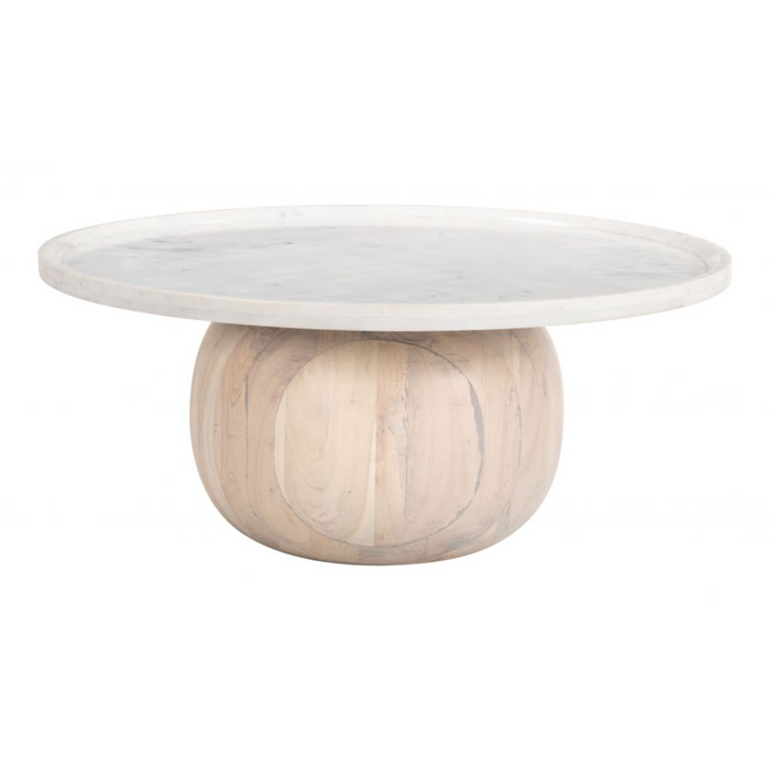 Zuo Savona Coffee Table White & Natural