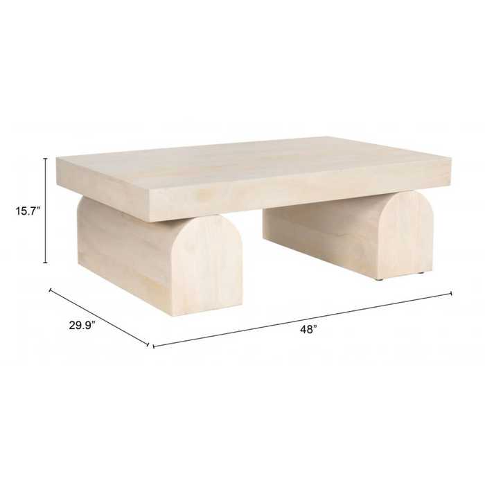 Zuo Kiel Coffee Table Natural