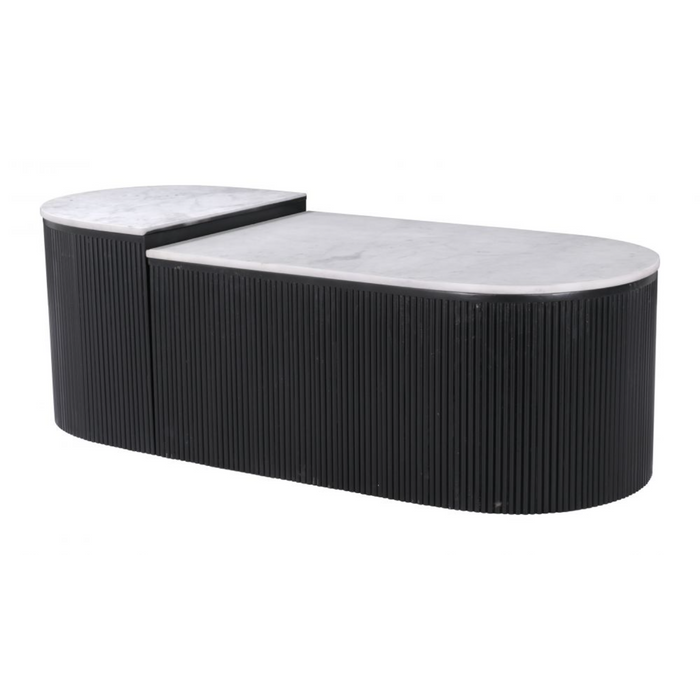 Zuo Ormara Coffee Table Set White & Black