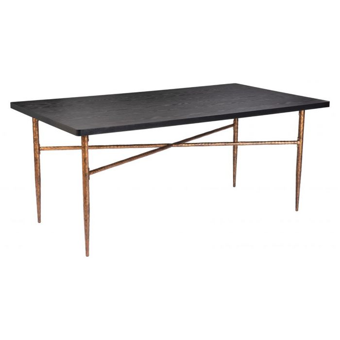 Zuo Nida Dining Table Black & Bronze