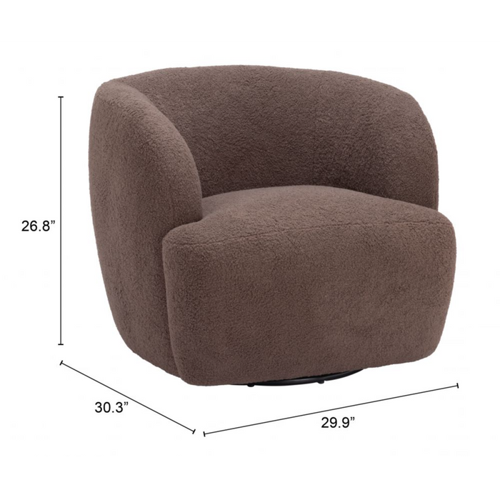 Zuo Govan Swivel Chair Brown