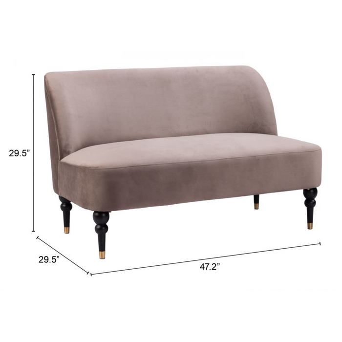 Zuo Bintulu Loveseat Taupe