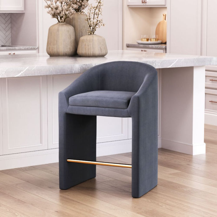 Zuo Emas Counter Stool Midnight Gray