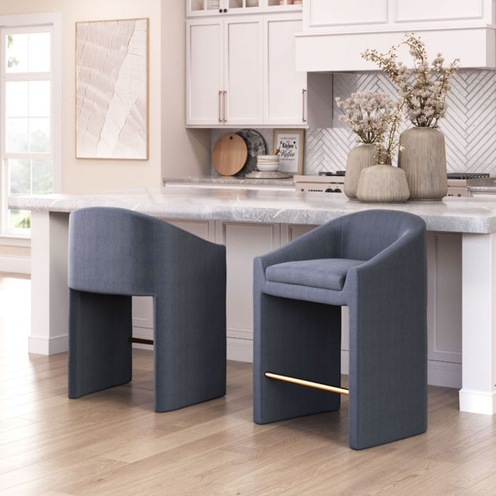 Zuo Emas Counter Stool Midnight Gray