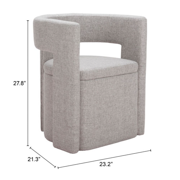 Zuo Papua Dining Chair Gray