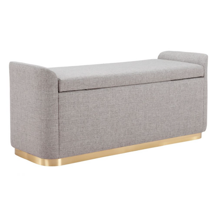 Zuo Dobo Storage Bench Gray