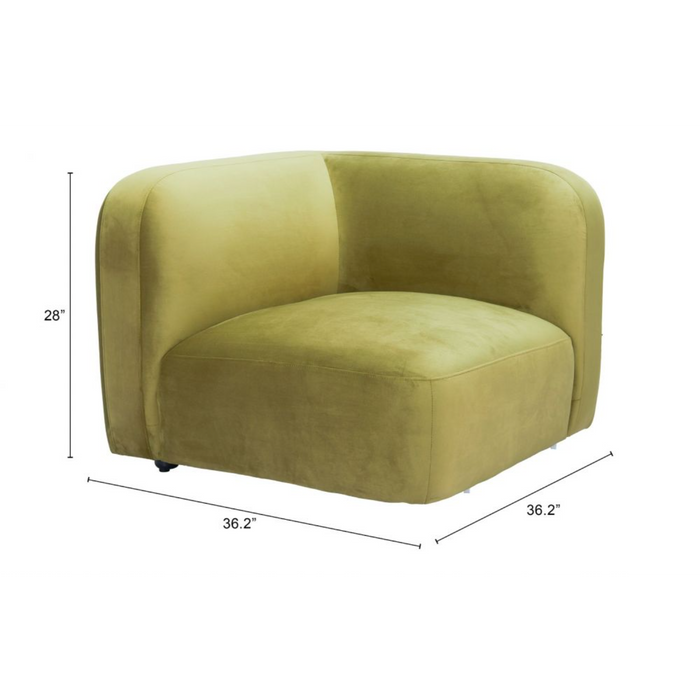 Zuo Biak Corner Chair Green