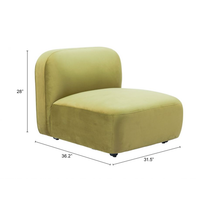 Zuo Biak Middle Chair Green