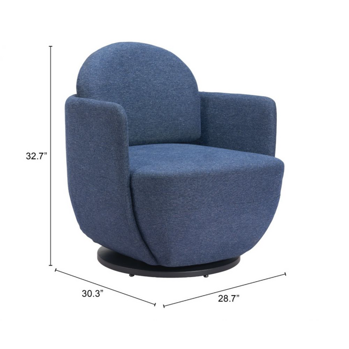 Zuo Bant Swivel Chair Blue