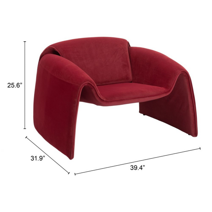 Zuo Horten Accent Chair Red