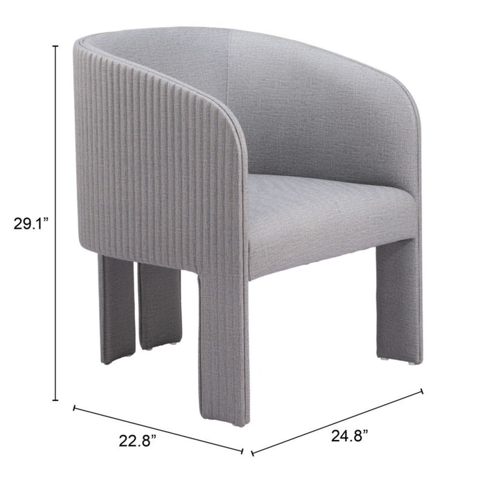 Zuo Hull Accent Chair Slate Gray