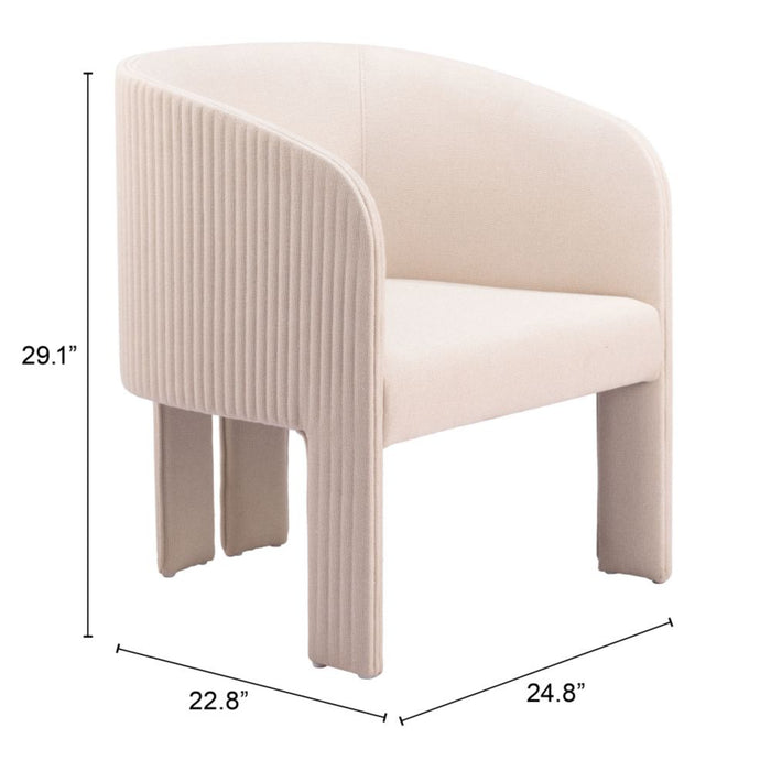 Zuo Hull Accent Chair Beige