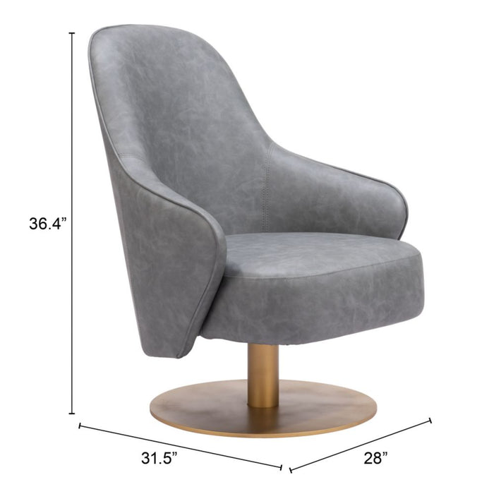 Zuo Withby Accent Chair Gray