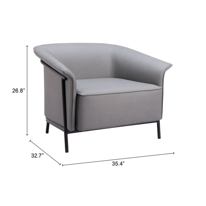 Zuo Burry Accent Chair Slate Gray