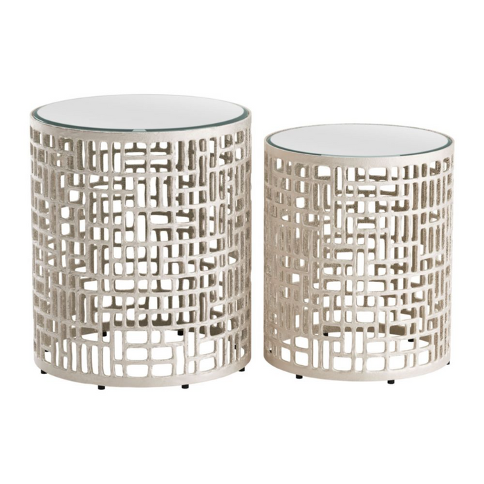 Zuo Reden Side Table Set Silver