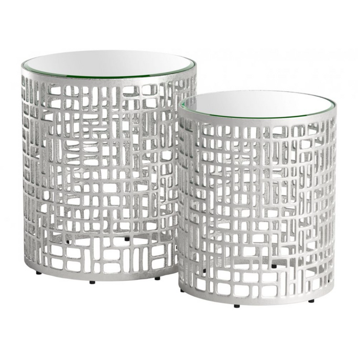 Zuo Reden Side Table Set Silver